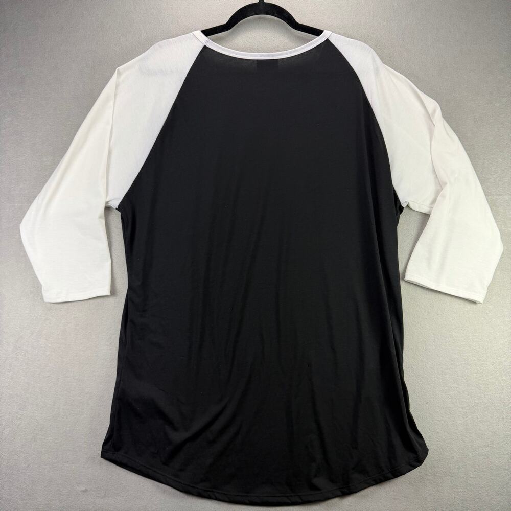 LuLaRoe We Bare Bears Yin Yang Raglan T-Shirt Black/White Women’s 2XL - Picture 2 of 10